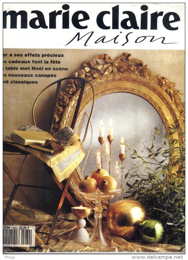 Marie-Claire Maison N°280, Décembre 1991-janvier 1992 - Maison & Décoration