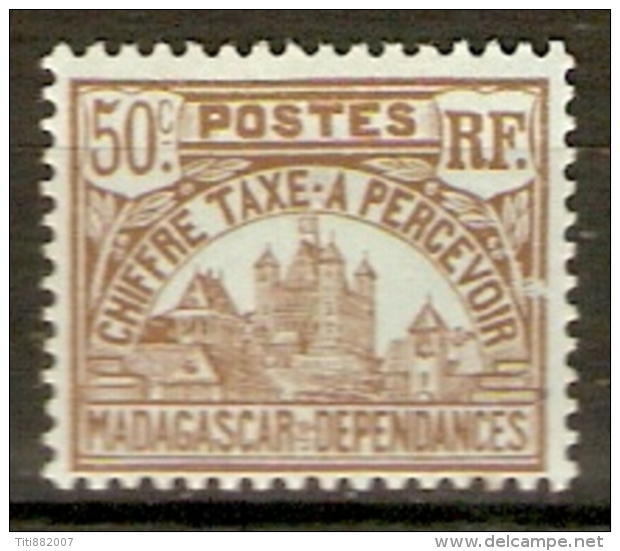 MADAGASCAR   -   TAXE   -   1908    Y&T N° 14 *. - Portomarken