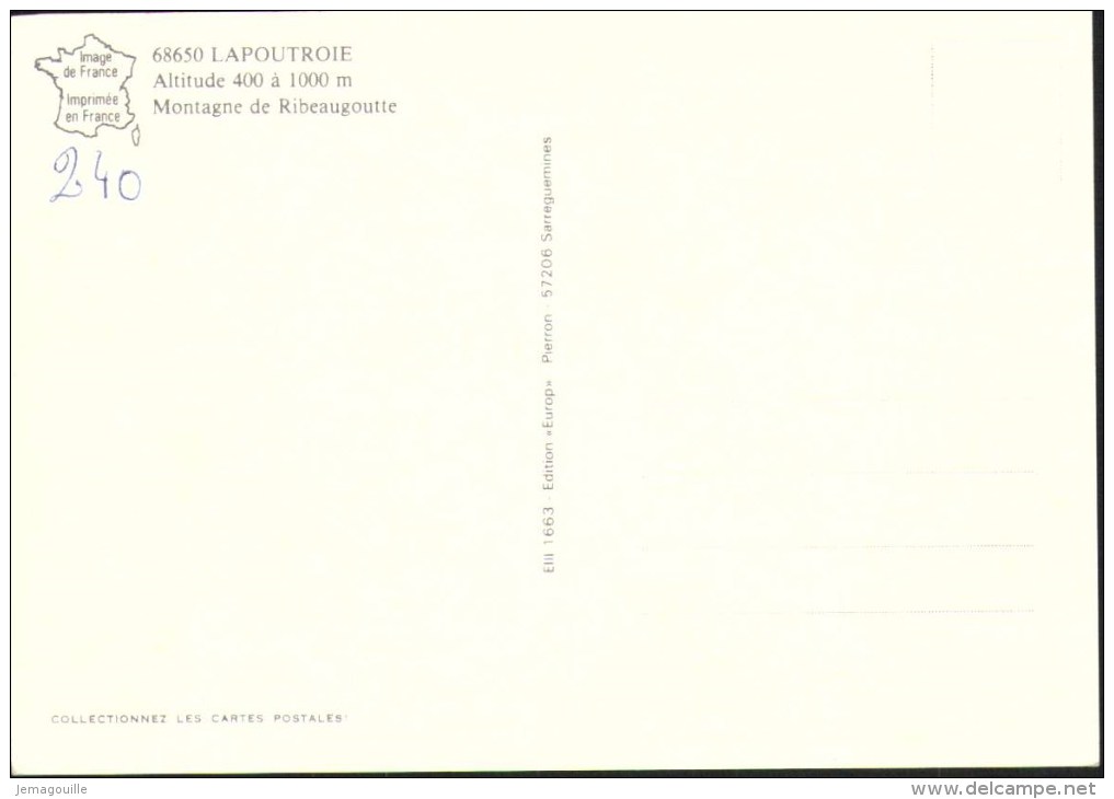LAPOUTROIE 68 - Montagne De Ribeaugoutte - EIII 1663 - W-20 - Lapoutroie