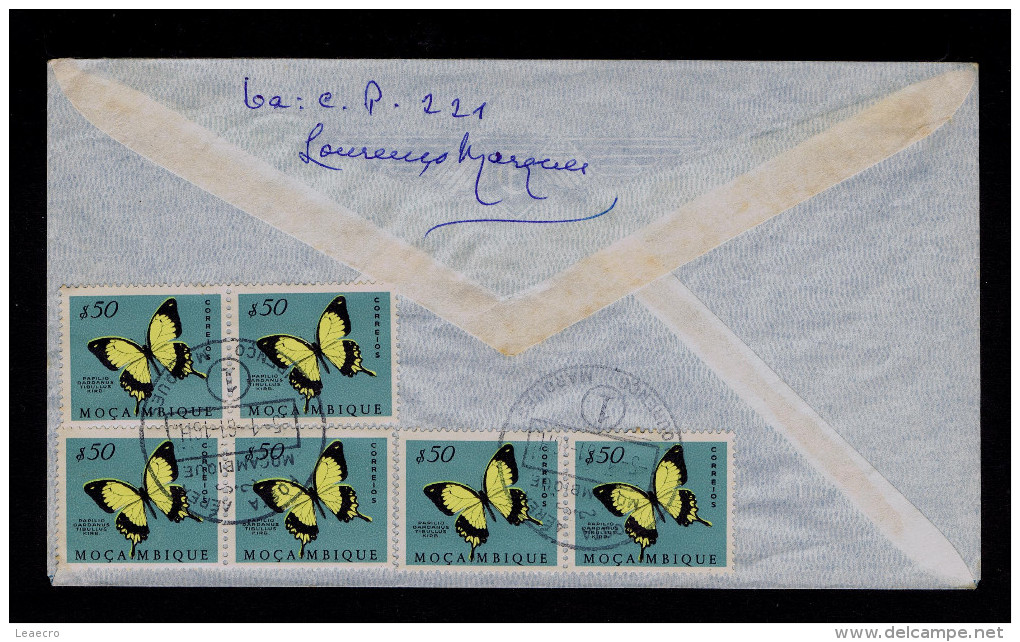 Butterflies Mariposas Insects Papillons Mozambique 6x  1961 Portugal Gc2611 - Papillons