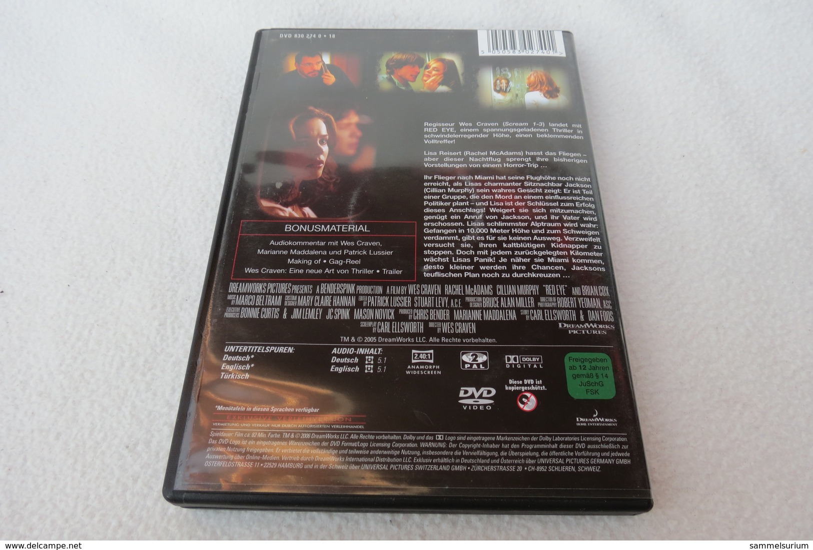 DVD "Red Eye" Die Angst Fliegt Mit - DVD Musicaux
