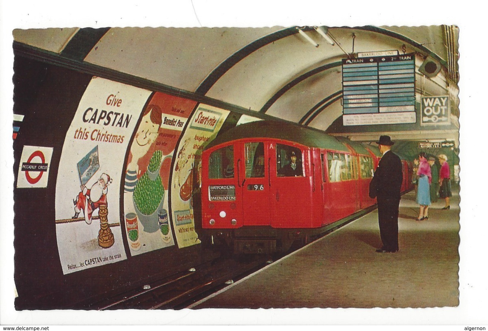 15798 -  Tube Train Entering Piccadilly Circus Station London - Piccadilly Circus