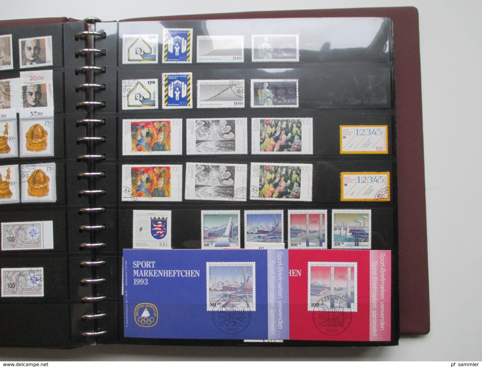 Bund 1991 - 2000 im dicken Ringbinder mit 50 Seiten!! **/o doppelt gesammelt Sammlung mit hohem Katalogwert! viele MH