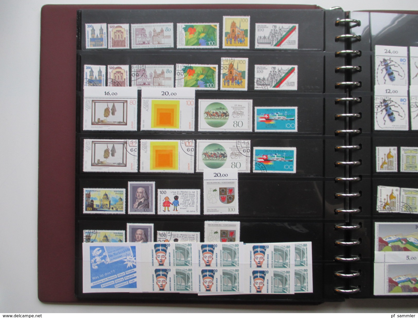 Bund 1991 - 2000 im dicken Ringbinder mit 50 Seiten!! **/o doppelt gesammelt Sammlung mit hohem Katalogwert! viele MH