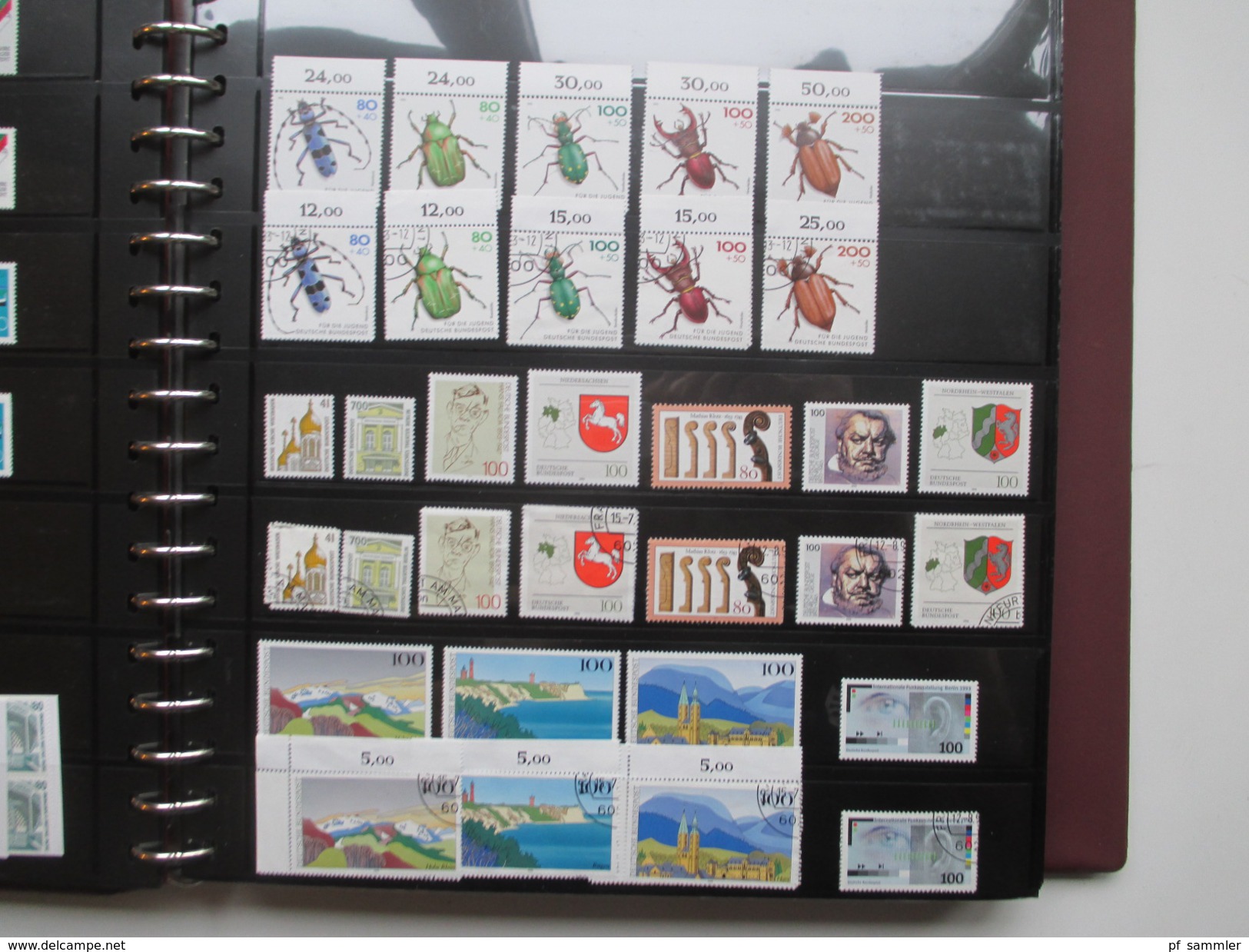 Bund 1991 - 2000 im dicken Ringbinder mit 50 Seiten!! **/o doppelt gesammelt Sammlung mit hohem Katalogwert! viele MH