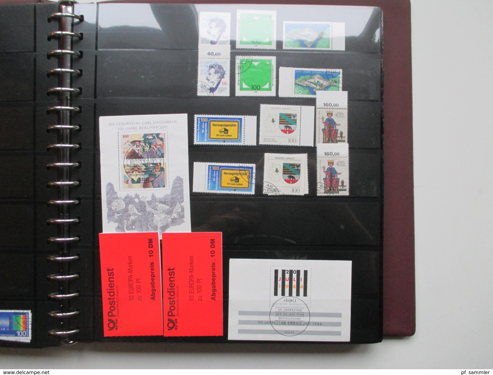 Bund 1991 - 2000 im dicken Ringbinder mit 50 Seiten!! **/o doppelt gesammelt Sammlung mit hohem Katalogwert! viele MH