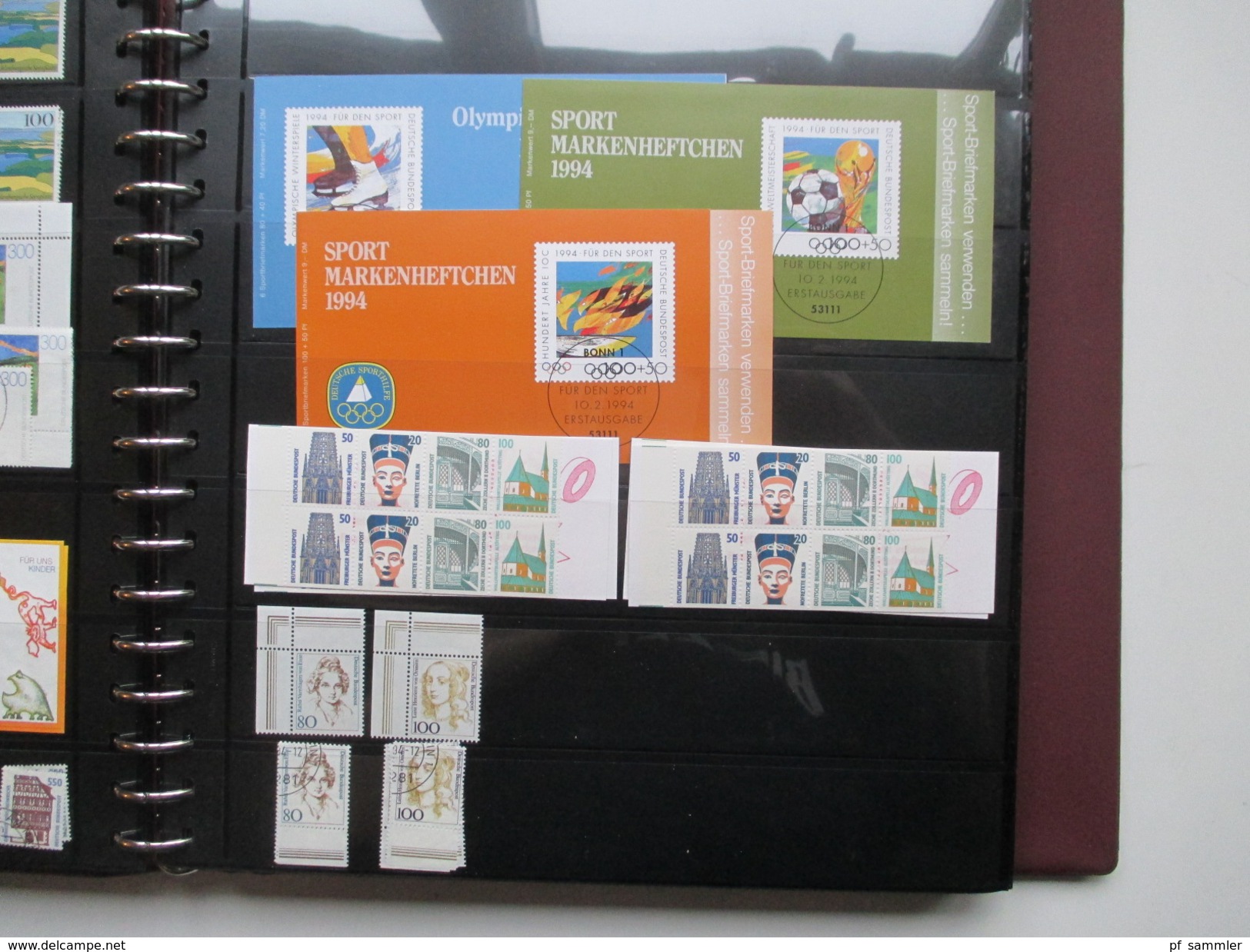 Bund 1991 - 2000 im dicken Ringbinder mit 50 Seiten!! **/o doppelt gesammelt Sammlung mit hohem Katalogwert! viele MH