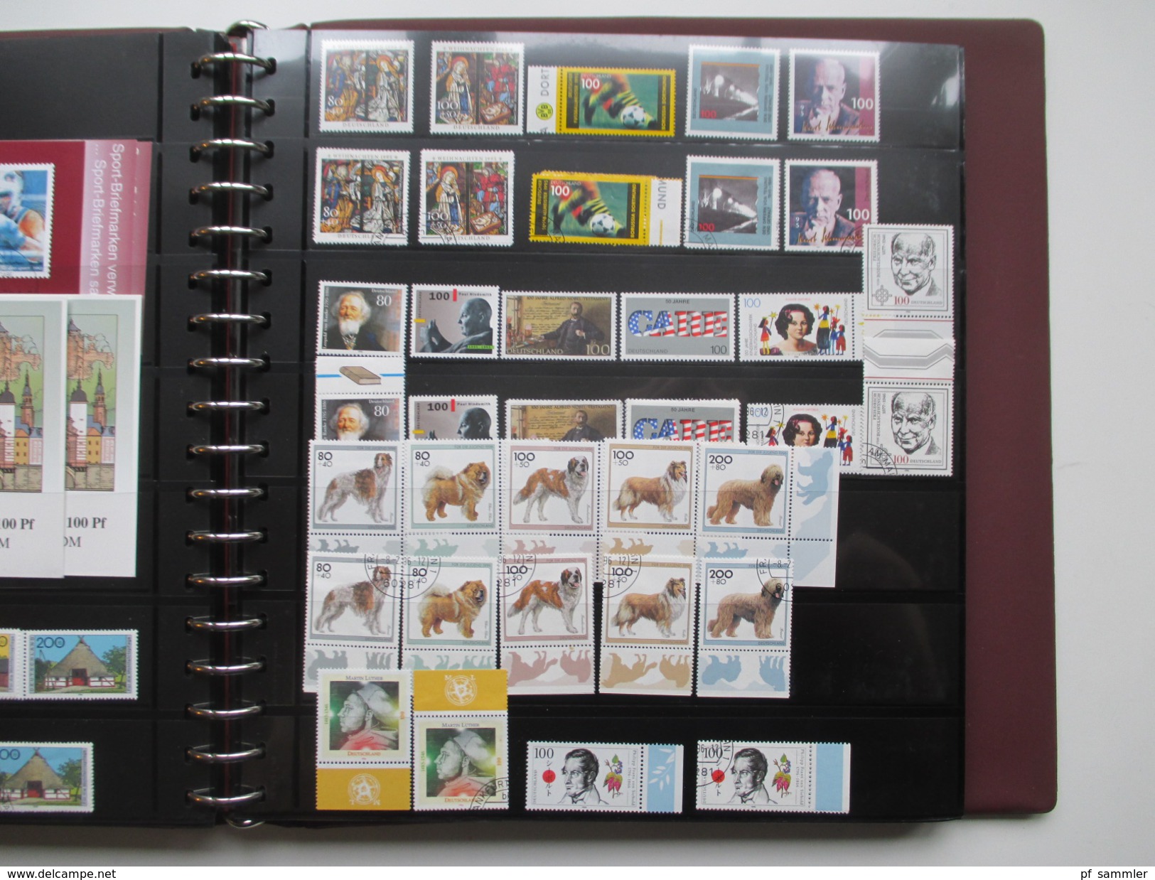 Bund 1991 - 2000 im dicken Ringbinder mit 50 Seiten!! **/o doppelt gesammelt Sammlung mit hohem Katalogwert! viele MH