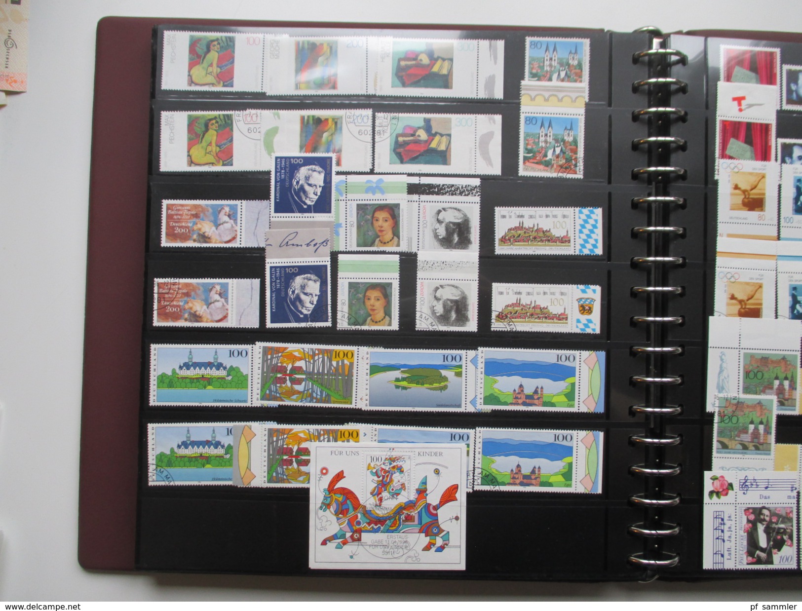 Bund 1991 - 2000 im dicken Ringbinder mit 50 Seiten!! **/o doppelt gesammelt Sammlung mit hohem Katalogwert! viele MH