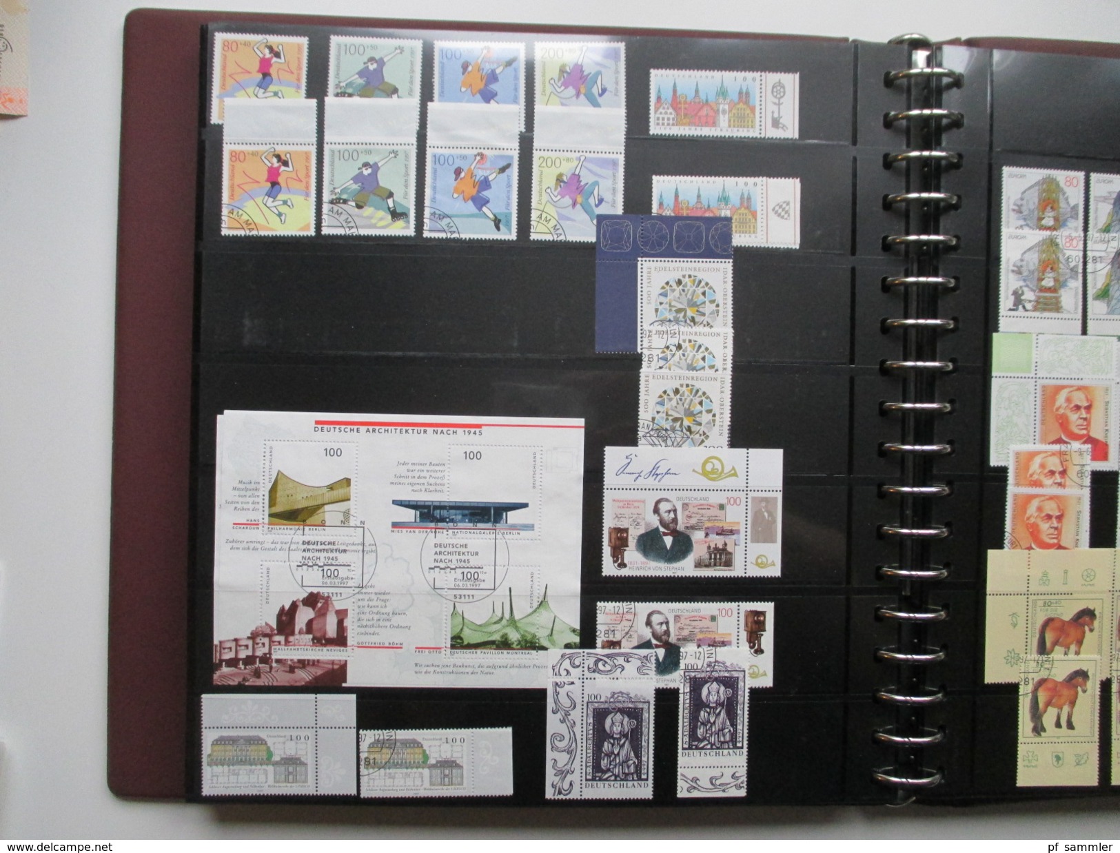 Bund 1991 - 2000 im dicken Ringbinder mit 50 Seiten!! **/o doppelt gesammelt Sammlung mit hohem Katalogwert! viele MH