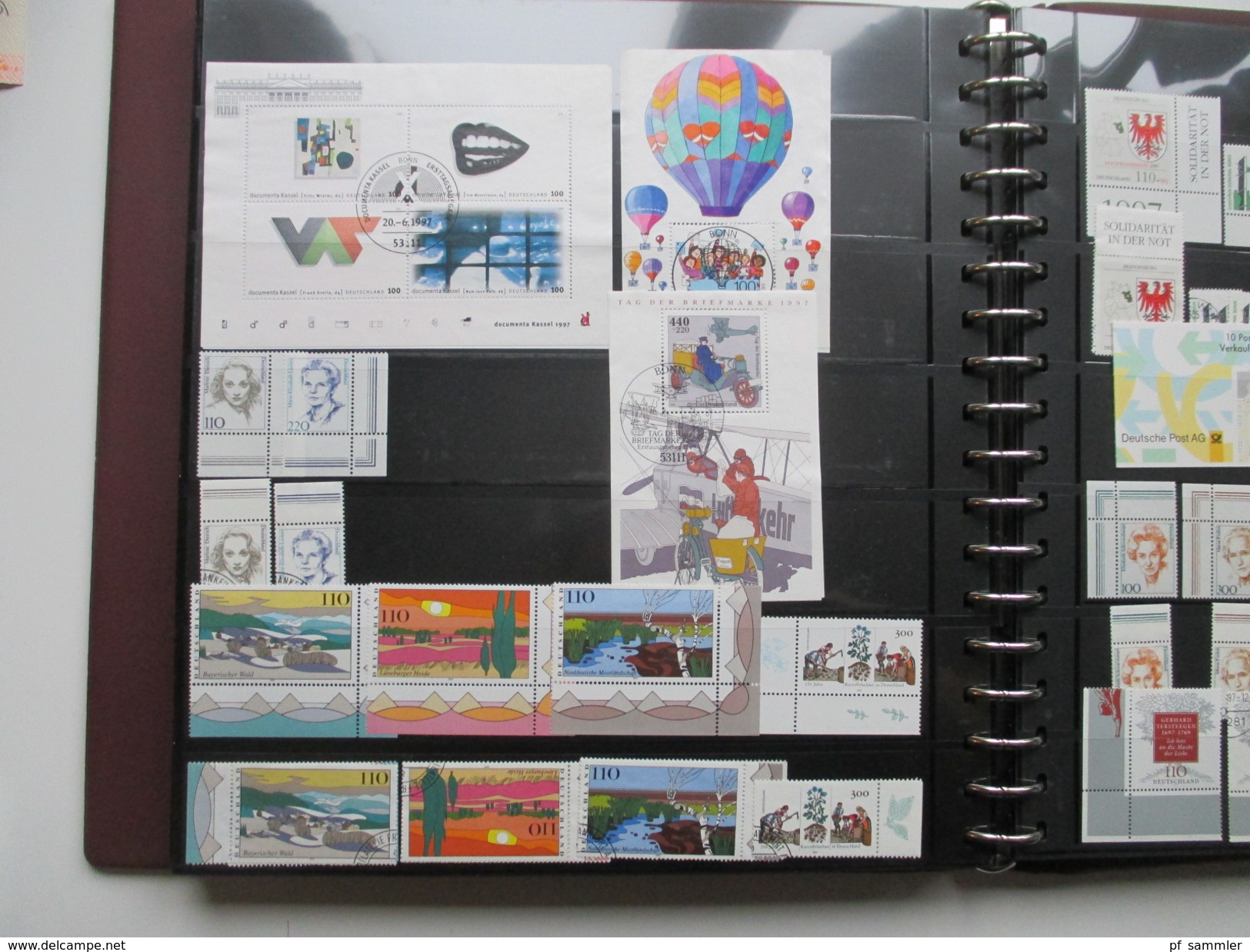 Bund 1991 - 2000 im dicken Ringbinder mit 50 Seiten!! **/o doppelt gesammelt Sammlung mit hohem Katalogwert! viele MH