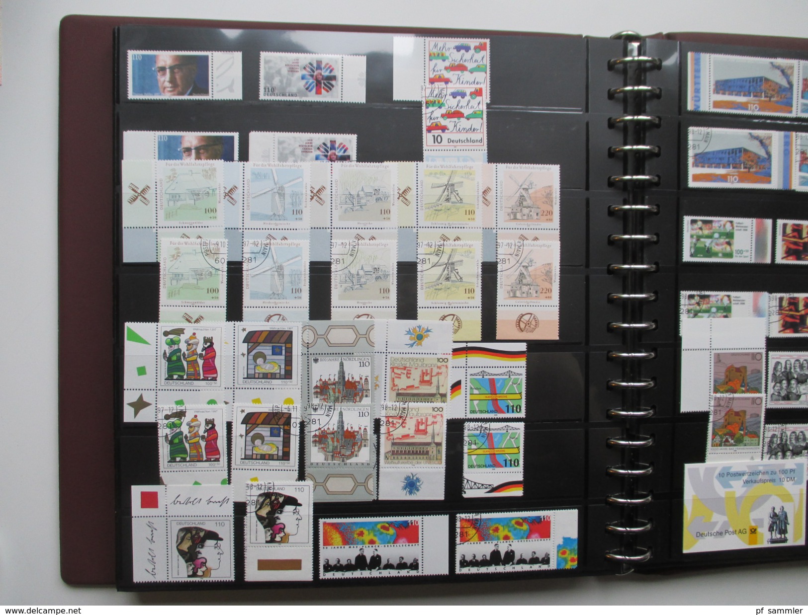 Bund 1991 - 2000 im dicken Ringbinder mit 50 Seiten!! **/o doppelt gesammelt Sammlung mit hohem Katalogwert! viele MH