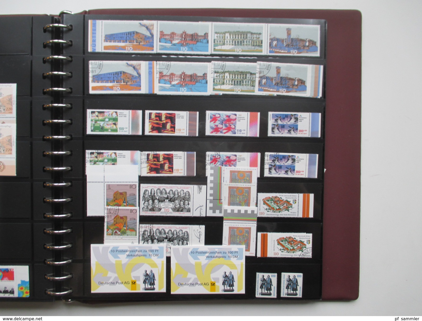 Bund 1991 - 2000 im dicken Ringbinder mit 50 Seiten!! **/o doppelt gesammelt Sammlung mit hohem Katalogwert! viele MH