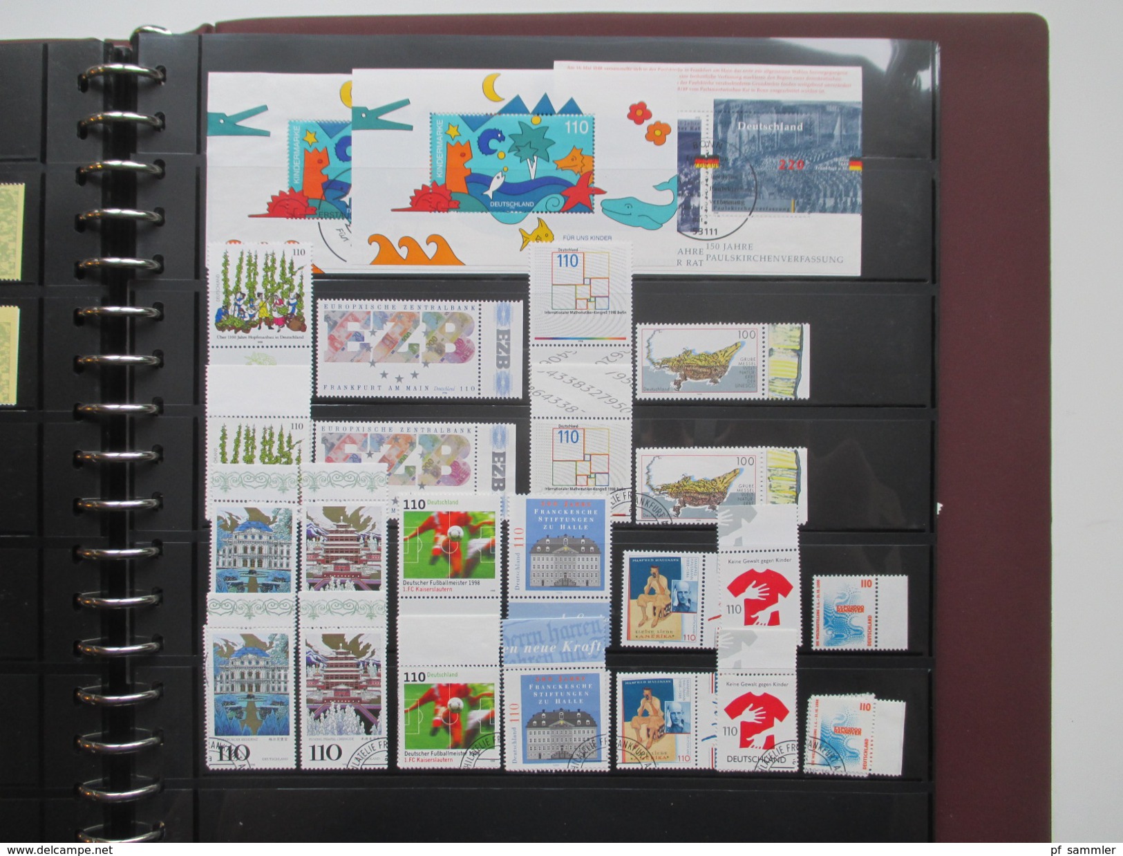 Bund 1991 - 2000 im dicken Ringbinder mit 50 Seiten!! **/o doppelt gesammelt Sammlung mit hohem Katalogwert! viele MH