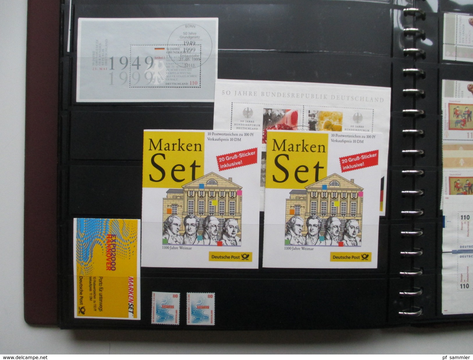 Bund 1991 - 2000 im dicken Ringbinder mit 50 Seiten!! **/o doppelt gesammelt Sammlung mit hohem Katalogwert! viele MH