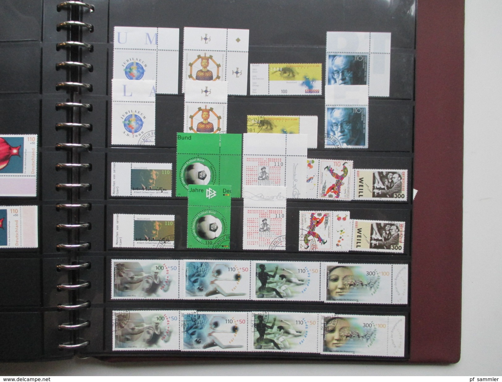 Bund 1991 - 2000 im dicken Ringbinder mit 50 Seiten!! **/o doppelt gesammelt Sammlung mit hohem Katalogwert! viele MH