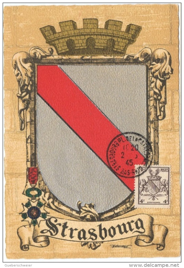 FR-CM13 - FRANCE N° 735 Carte Maximum Libération De Strasbourg 1945 - 1940-1949