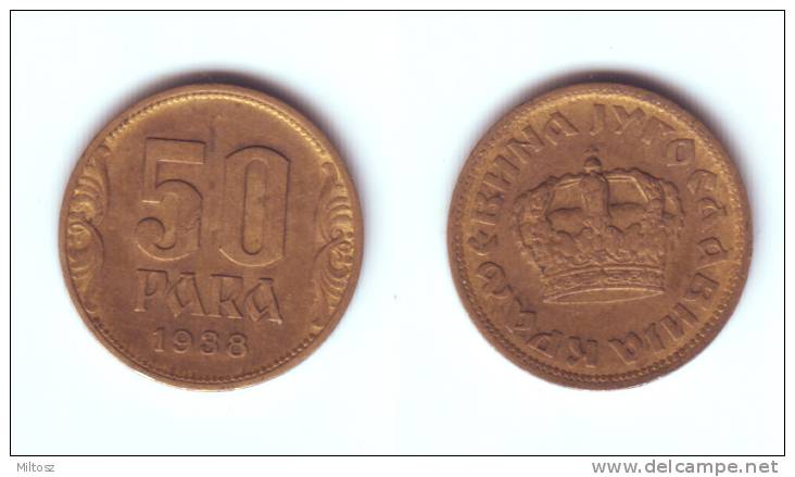 Yugoslavia 50 Para 1938 - Jugoslawien