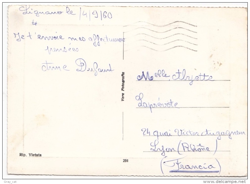 Italy, Italia, Lignano Sabbiadoro, La Fontana, 1960 Used RP Postcard [19109] - Udine