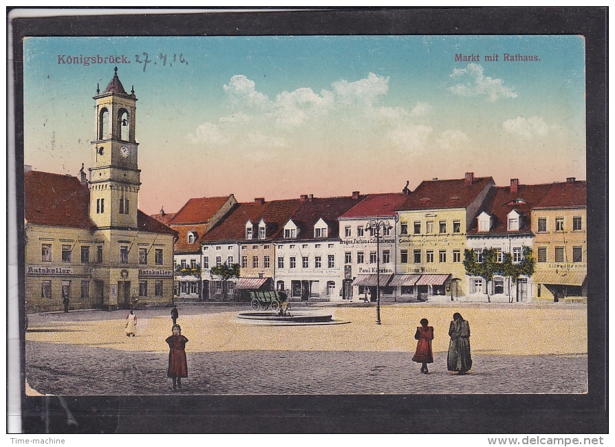 Königsbrück Markt Mit Rathaus ..stempel Reservelazarett Königsbrück - Koenigsbrueck