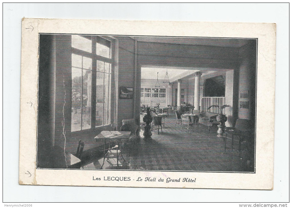 Var - 83 -les Lecques  Le Hall Du Grand Hotel 1944 , Plage St Saint Cyr Sur Mer Sur La Ligne Plm Marseille Toulon - Les Lecques