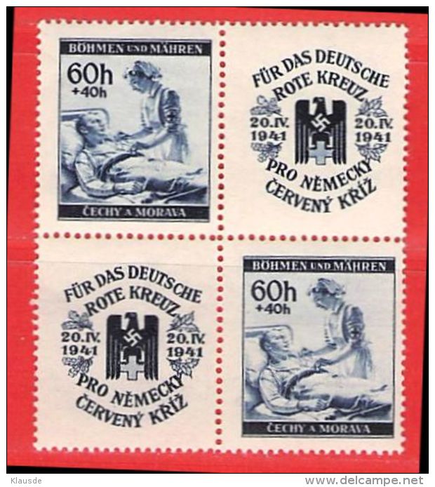 MiNr.62 SZd 9+12 Xx Deutschland Besetzungsausgaben II. Weltkrieg Böhmen Und Mähren - Unused Stamps