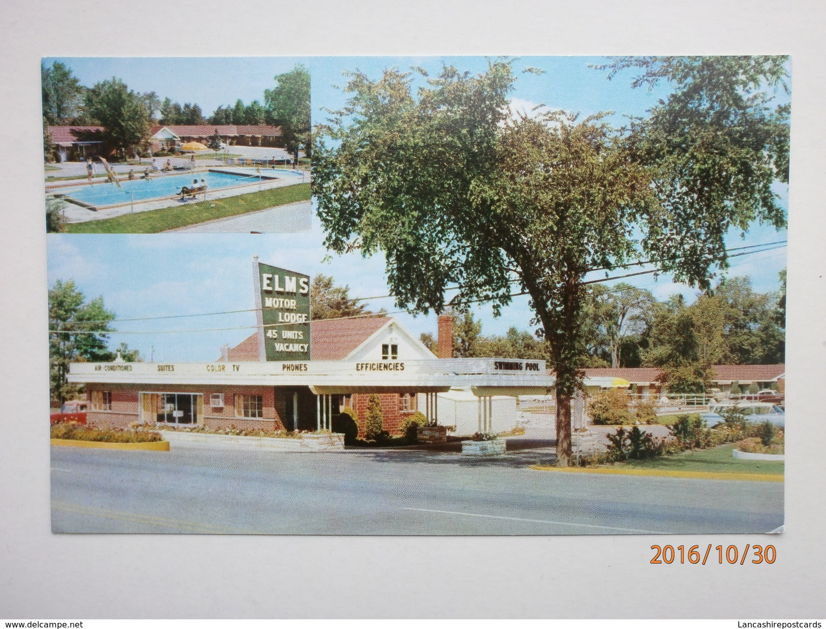 Postcard Elms Motor Lodge South Dort Highway Flint Michigan My Ref B1108 - Flint