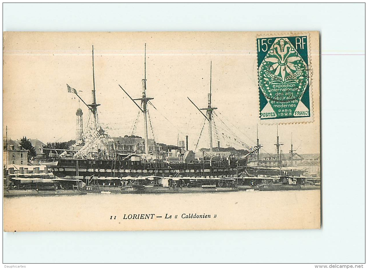 LORIENT : Le Calédonien, Voilier. 2 Scans. Ed. Artaud &amp; Nozais - Lorient