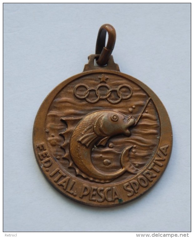 1959 - Old Medal- Fishing, Pesca, Pêche - Campionato Provinciales Aque Interne Di Milano - Pesca