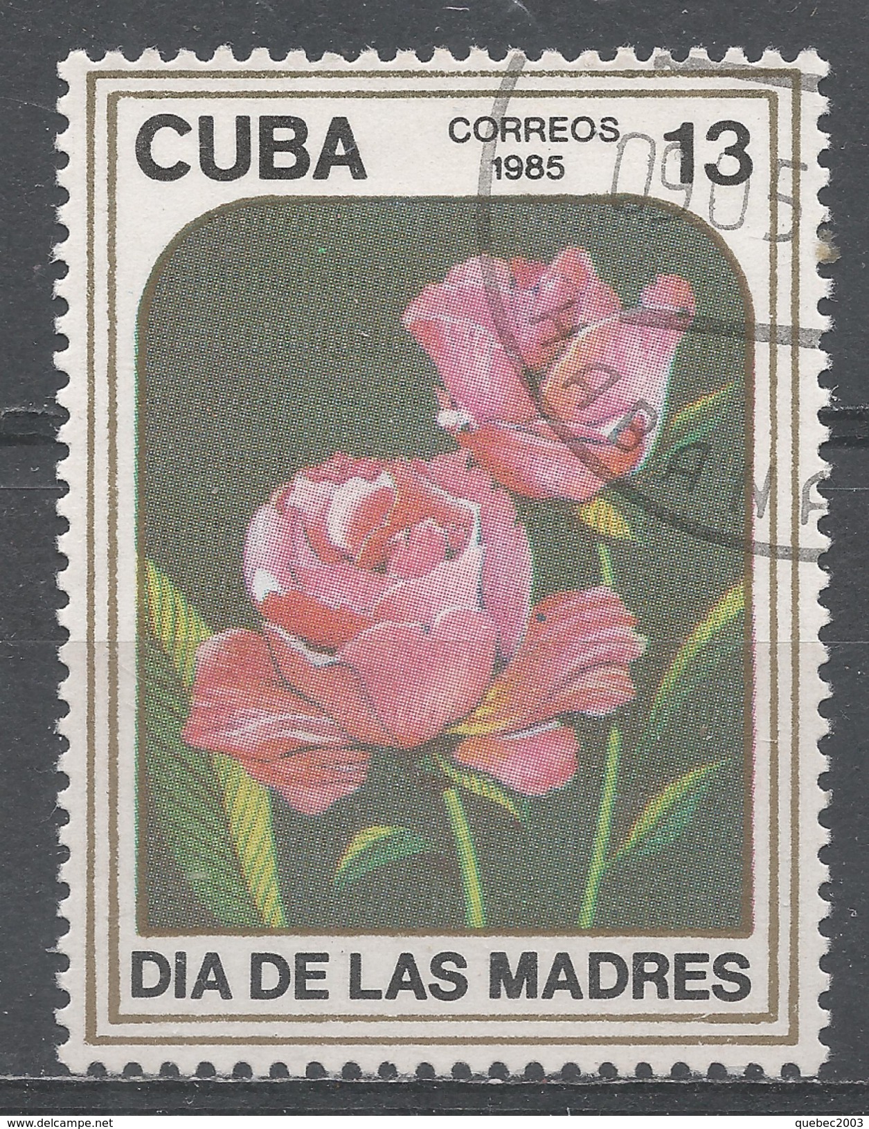 Cuba 1985. Scott #2792 (U) Mother's Day, Roses, Flowers - Oblitérés