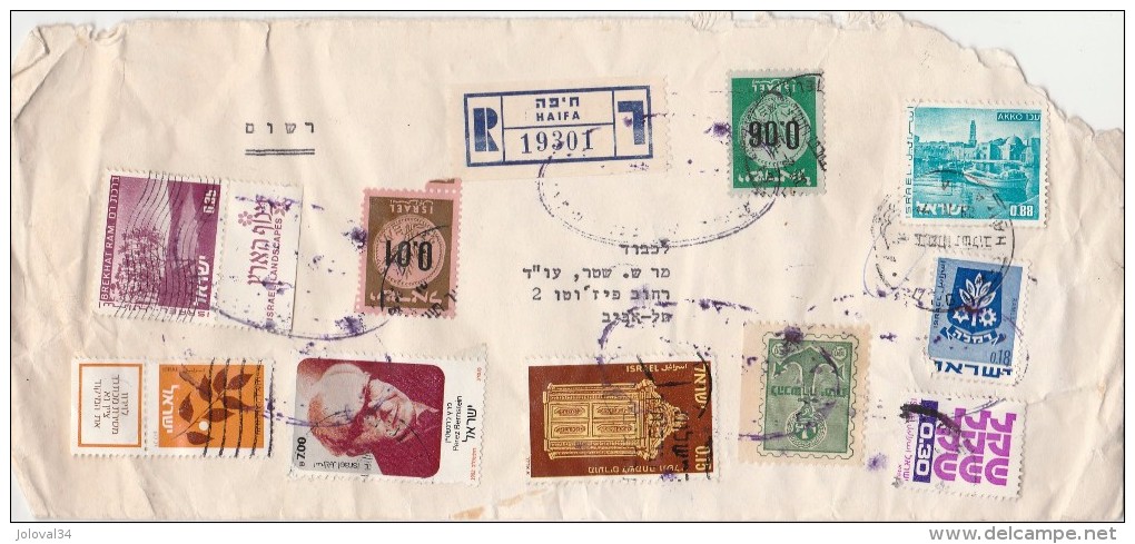 Israël - Lettre Recommandée 19301 HAIFA Timbres - Brieven En Documenten