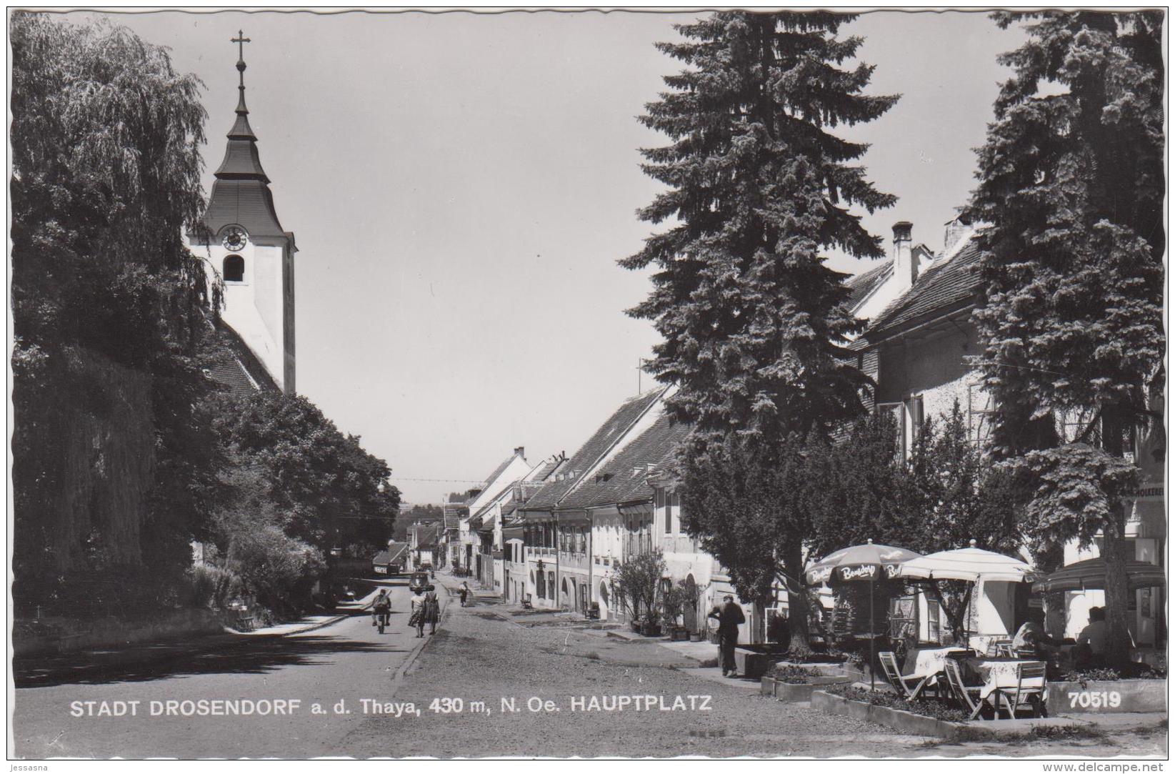 AK - NÖ - Drosendorf An D. Thaya - 1968 - Strassenansicht Mit Cafe - Horn