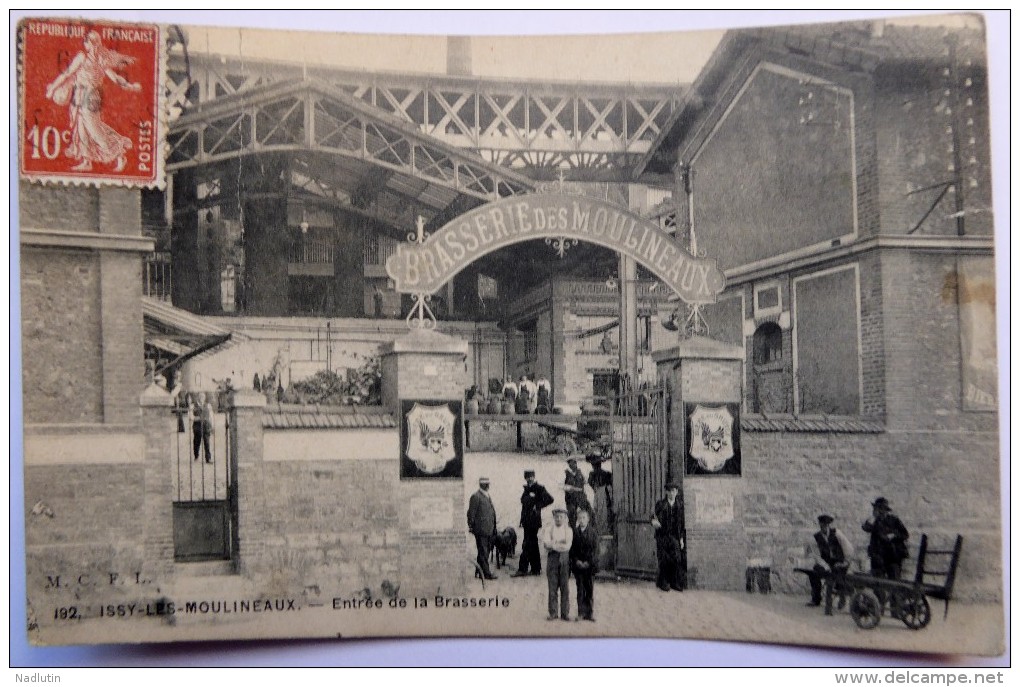 CPA  92 Issy Les Moulineaux - Entrée De La Brasserie - 1909 - Industrie