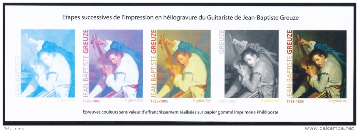 France Blocs & Feuillets Gommé Timbres Artistiques Etapes Successives*** - Epreuves D'artistes