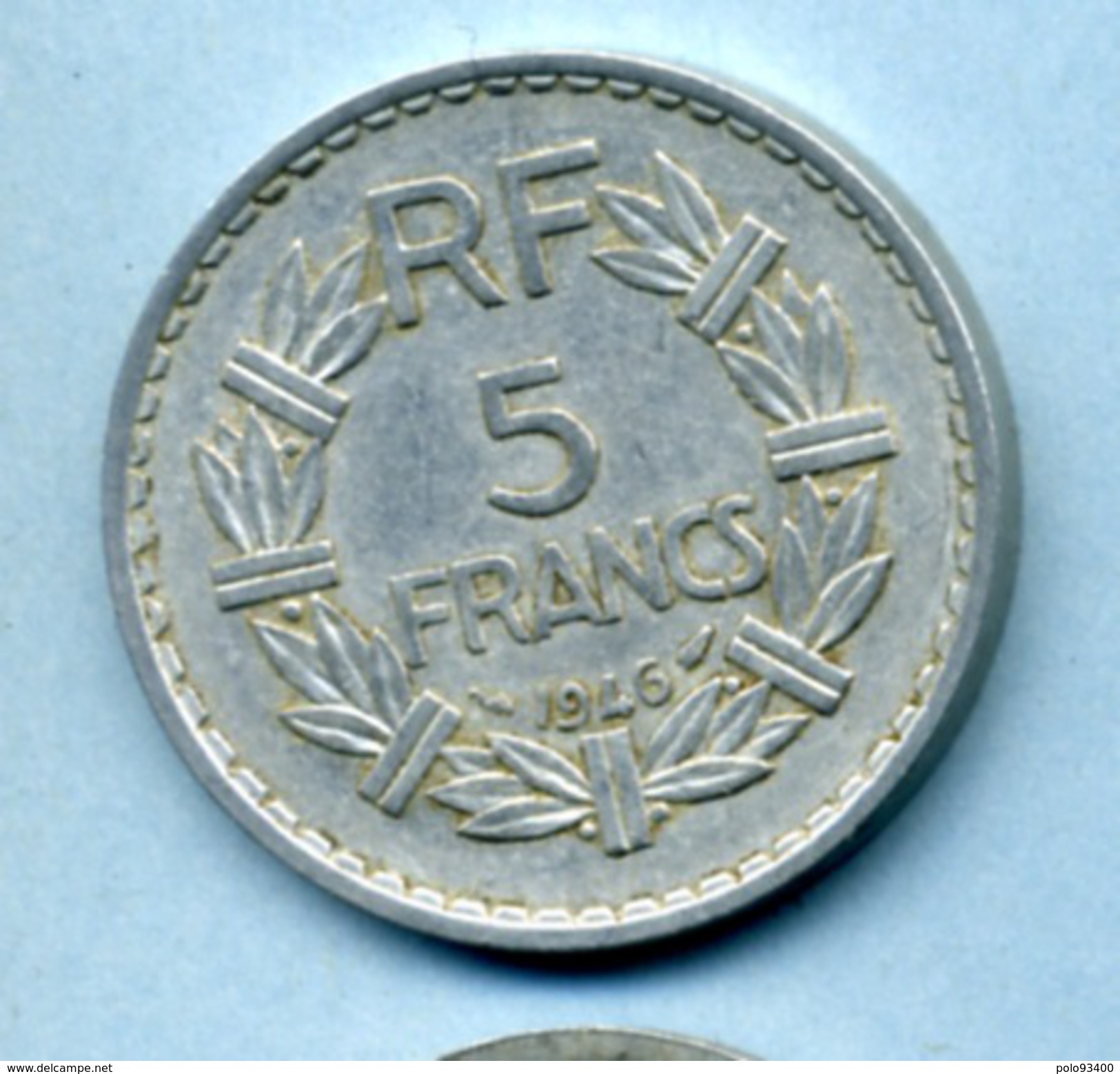 1946    5 Francs Type LAVRILLIER ALUMINIUM - Autres & Non Classés