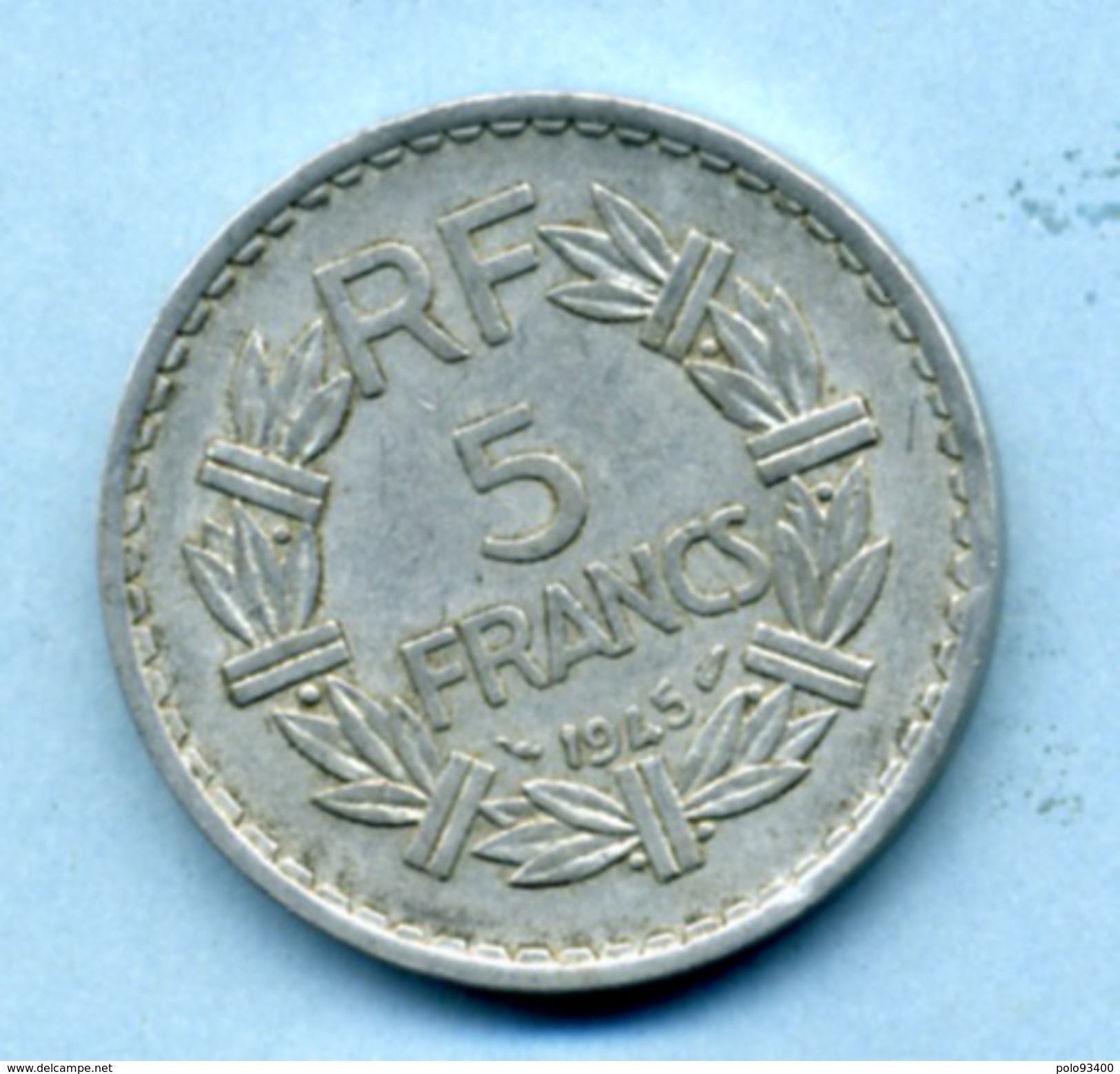 1945   5 Francs Type LAVRILLIER ALUMINIUM - Autres & Non Classés