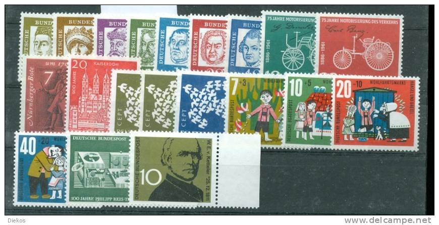 Kompletter Jahrgang BRD 1960-61  Postfrisch, Complete Year Set, MNH #170 - Neufs