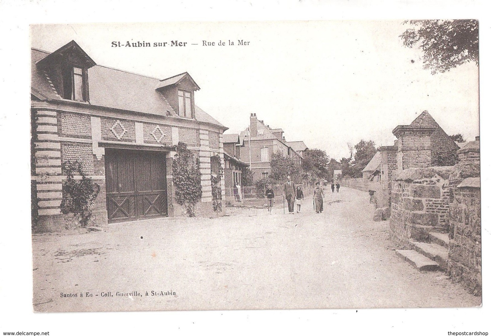 CPA 14  Saint Aubin Sur Mer - Rue De La Mer Unused - Saint Aubin