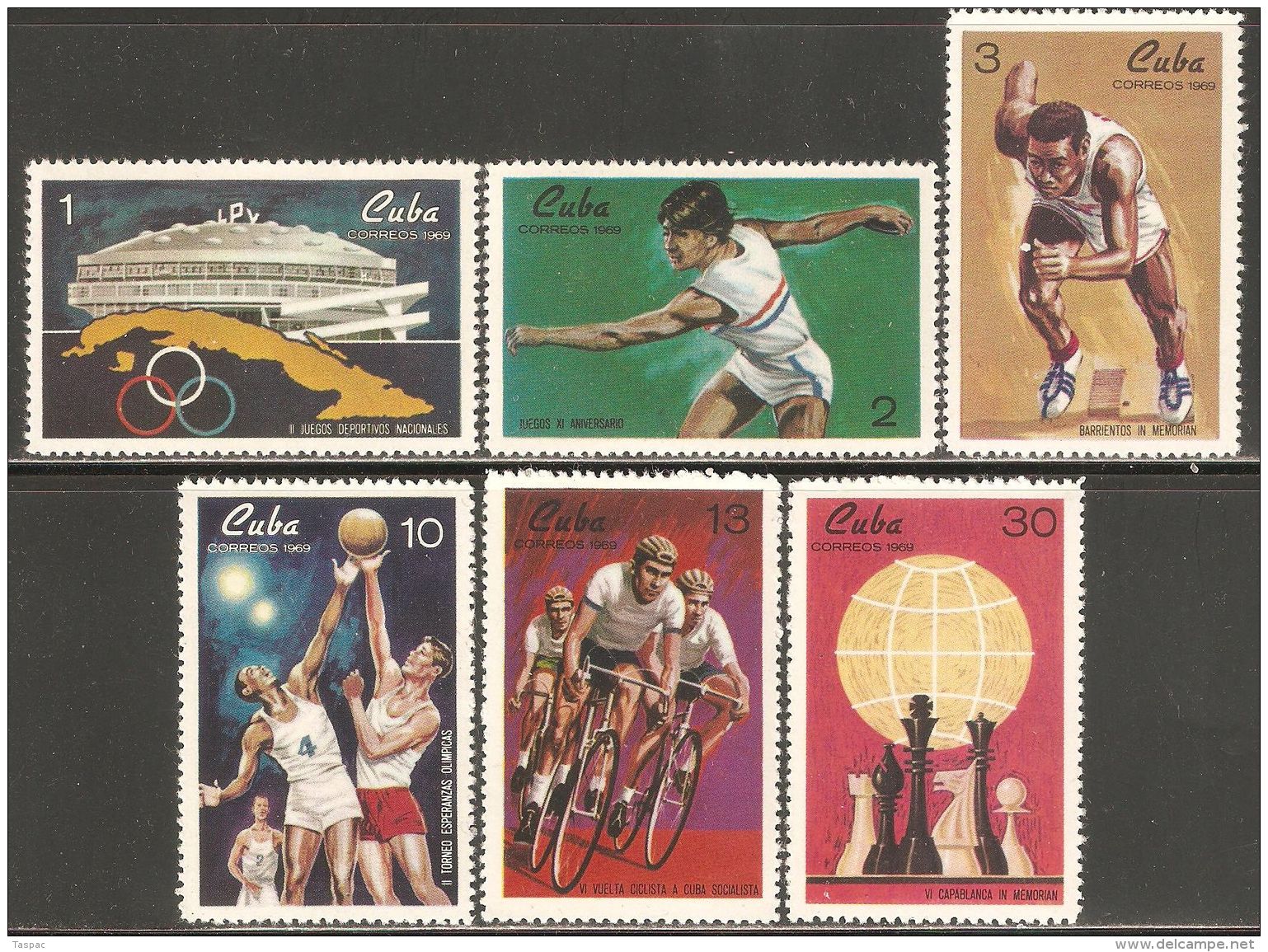 1969 Mi# 1530-1535 ** MNH - Sporting Events - Ungebraucht