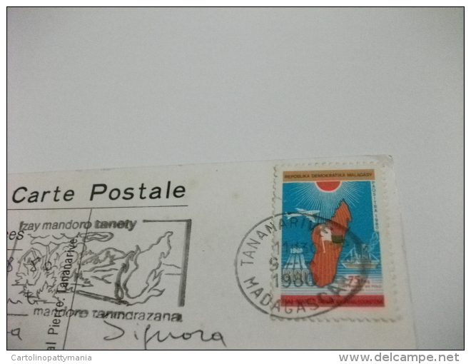 STORIA POSTALE FRANCOBOLLO COMMEMORATIVO MALAGASY SOUVENIR DE TANANARIVE  VEDUTINE - Madagascar