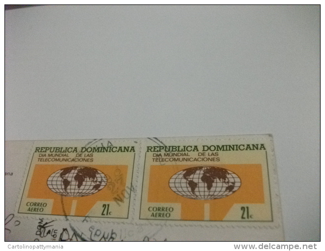 STORIA POSTALE FRANCOBOLLO COMMEMORATIVO DOMENICANA  PLAYA SOSUA PUERTO PLATA - Dominica