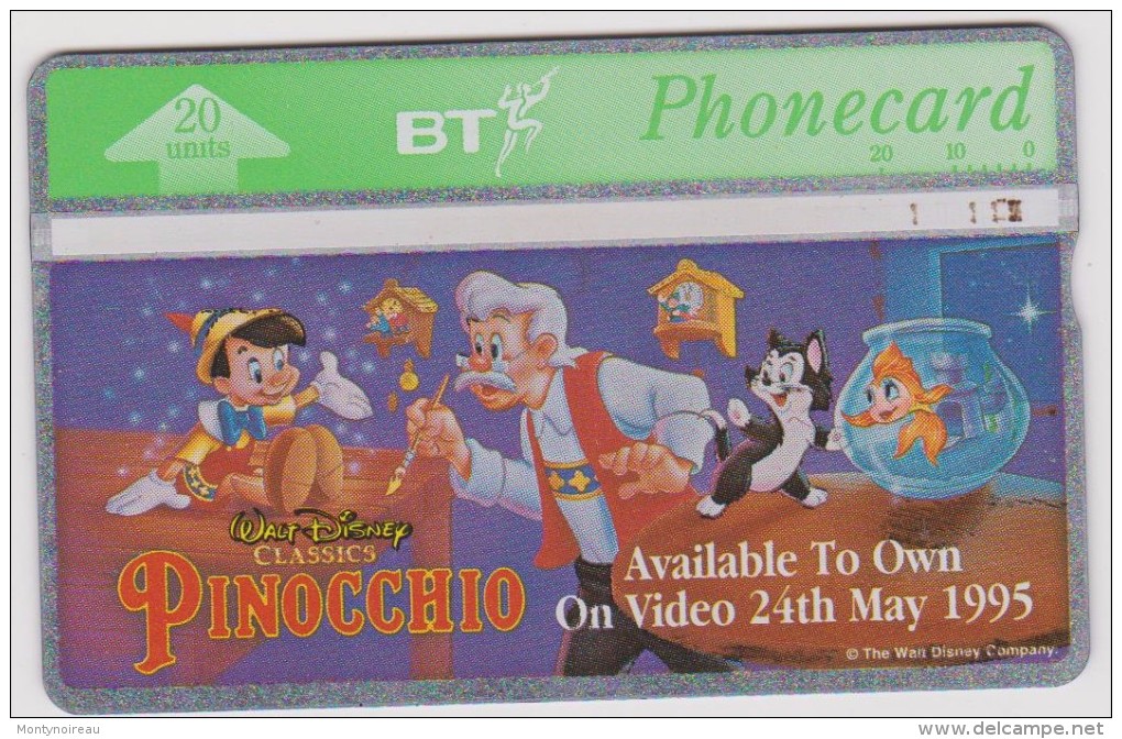 Royaume  Uni :  Disney  Pinocchio  Avec  Gepetto , Chat , Poisson 1995? - Autres & Non Classés