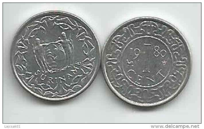 Surinam 1 Cent 1980. - Surinam 1975 - ...