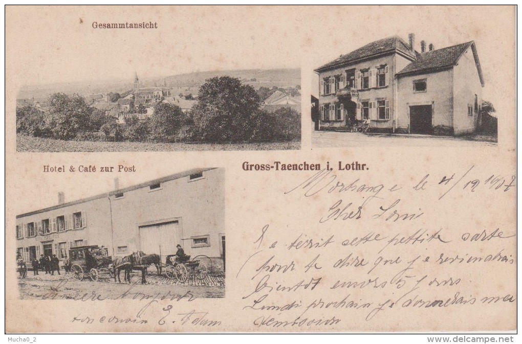 57 - GROSTENQUIN - 3 VUES - HOTEL ET CAFE ZUR POST - Other & Unclassified