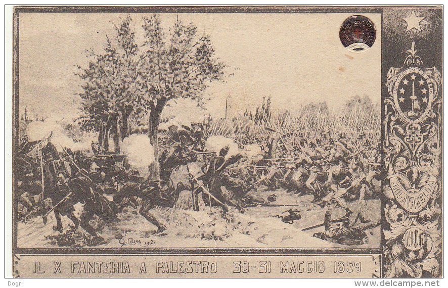 10° Reggimento Fanteria - Cartolina Viaggiata 1911 - Ann. Tondo-riquadrato Bitonto - FP - Vedi 2 Foto - Regiments