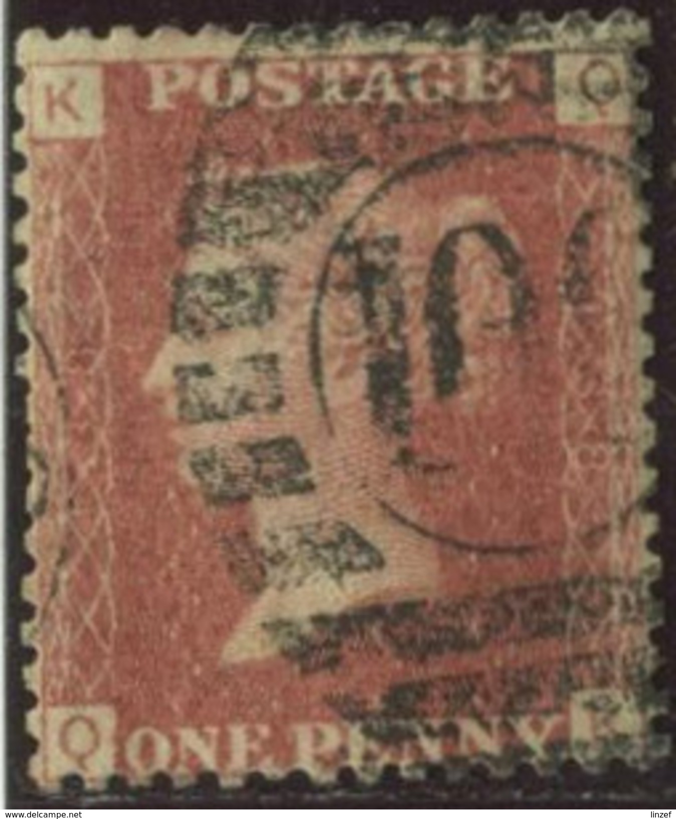 GB Yv. N°26 - 1p Rouge Carminé Pl 138 - Oblitéré - Used Stamps