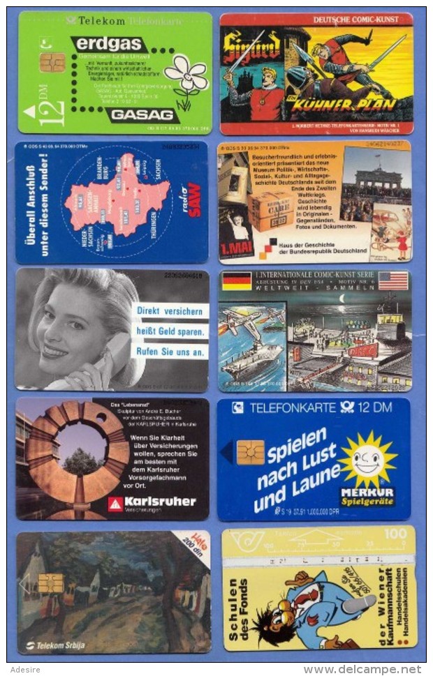 50 Used Telephone Cards / Chips / Europe (10 Scans), Good Condition ... - Verzamelingen