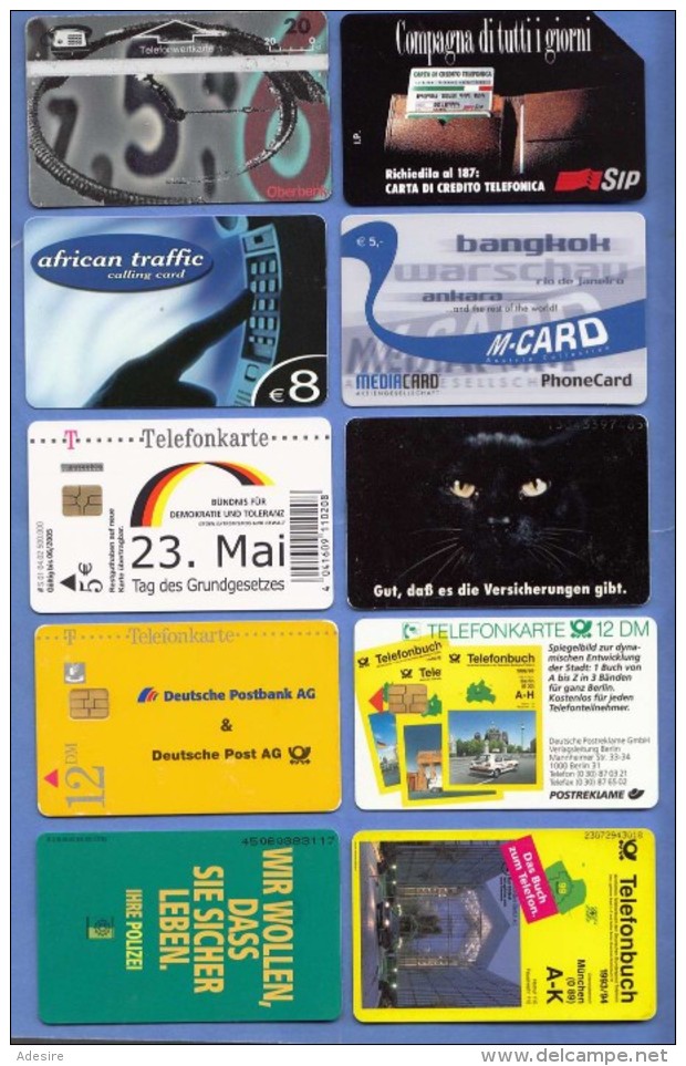 50 Used Telephone Cards / Chips / Europe (10 Scans), Good Condition ... - Lots - Collections