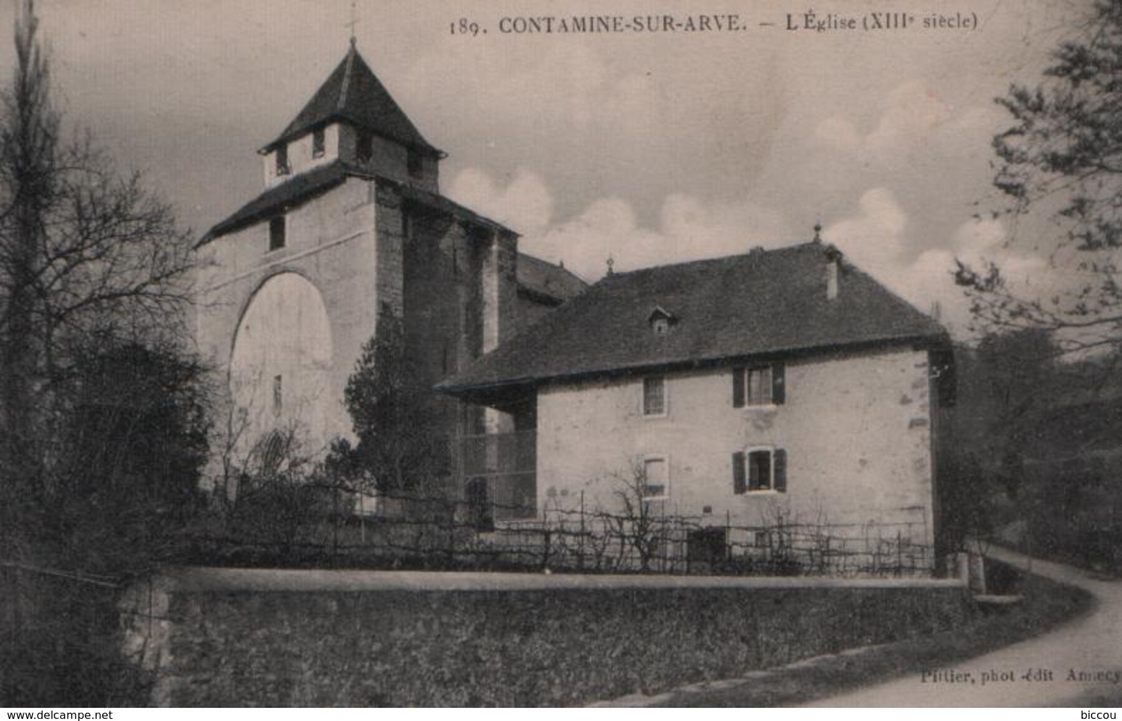 CPA CONTAMINE SUR ARVE - 1910 - L'Eglise (XIIIe Siècle) - Pittier Phot. édit. Annecy - N° 189 - Contamine-sur-Arve