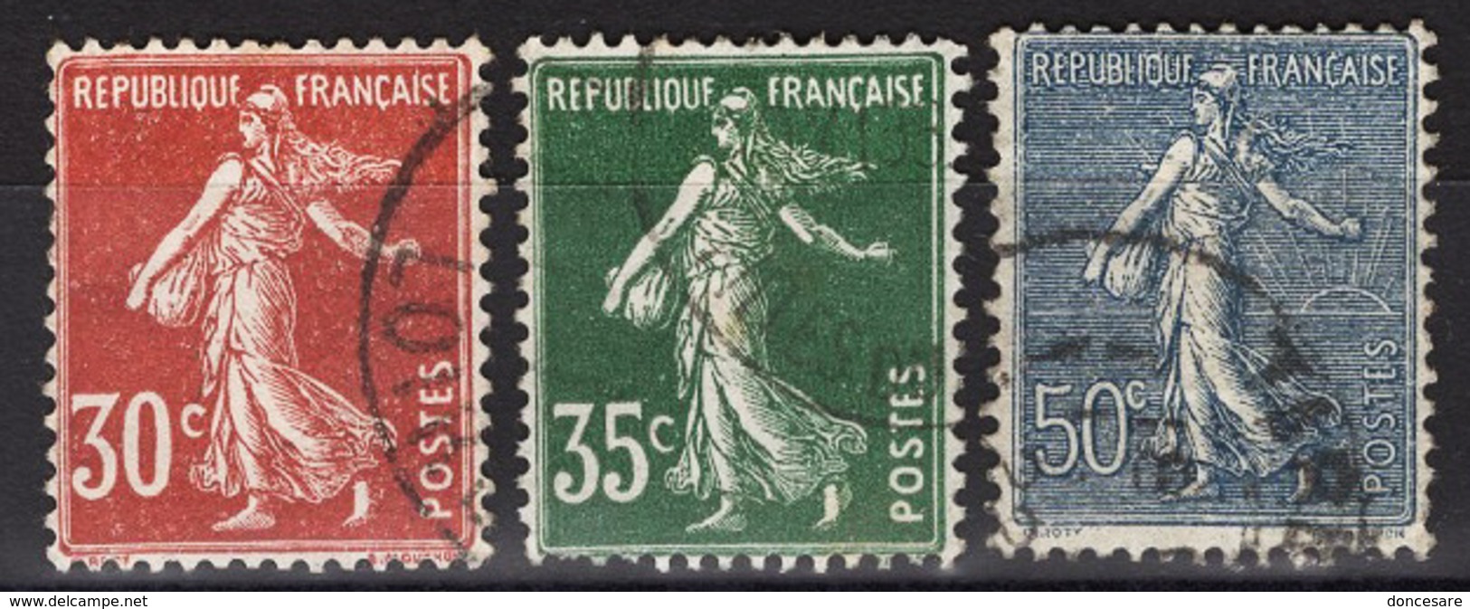 FRANCE 1937 - SERIE Y.T. N° 360 A 362  - OBLITERES.. - Oblitérés